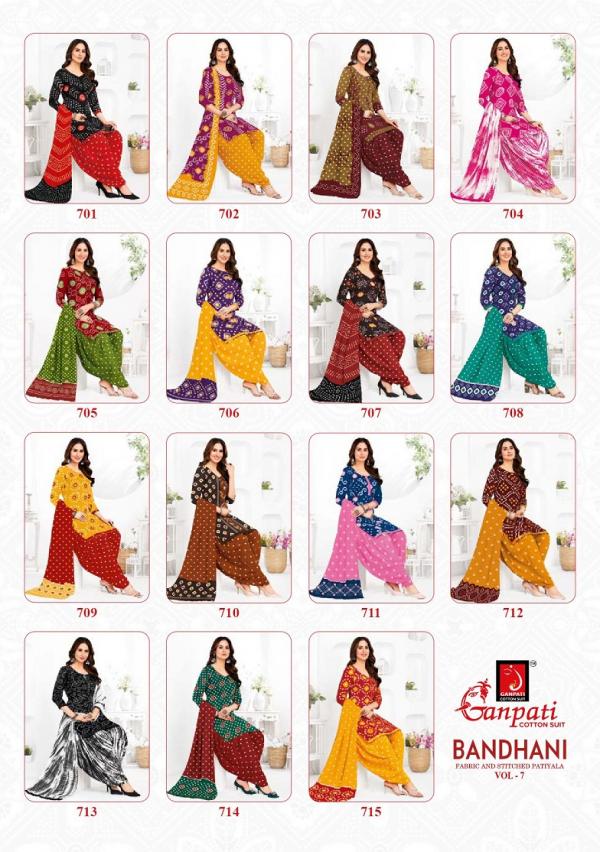 Ganpati Bandhani Vol-7 – Readymade Patiyala Suit